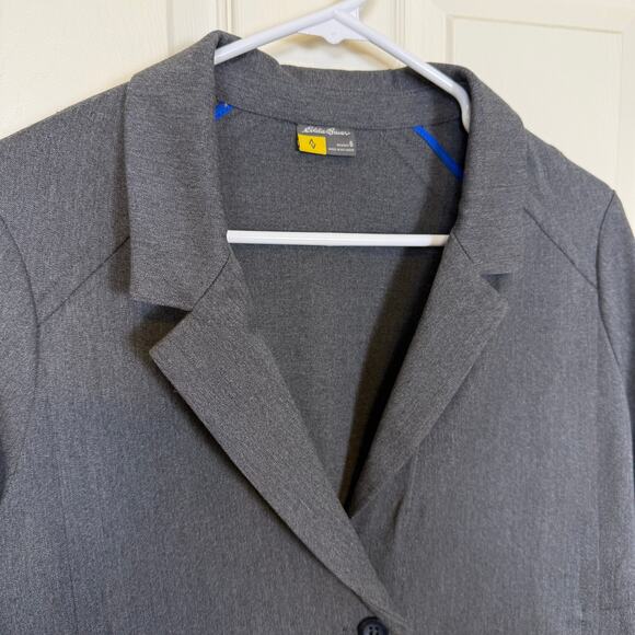 Eddie Bauer Travex Blazer Women’s Size 6 Gray 2-Button Stretch Travel Jacket EUC - Picture 6 of 8